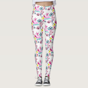 Hello Summer Beach Thunder-Cove Leggings