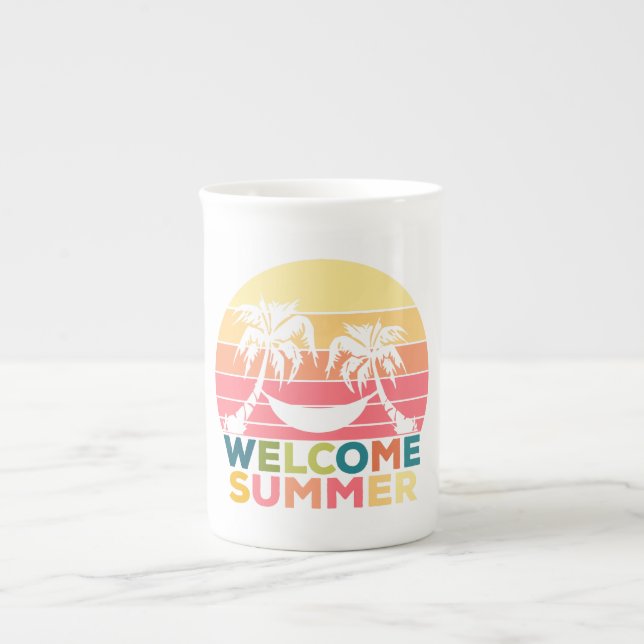 HELLO SUMMER BONE CHINA MUG (Front)