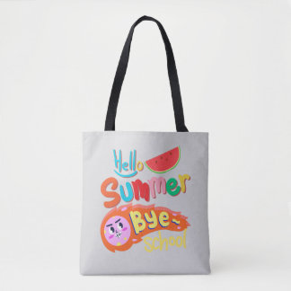 Hello Summer Bye School Tote Bag Art