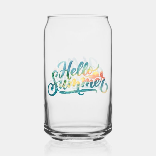 Hello Summer Can Glass (Front)