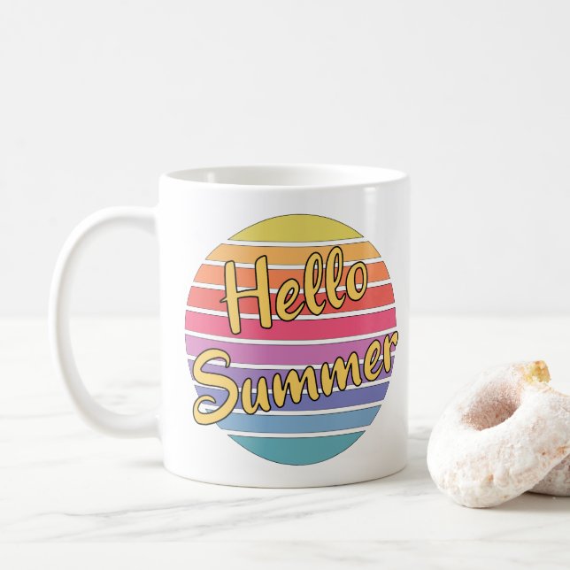 Hello Summer Coffee Mug (With Donut)