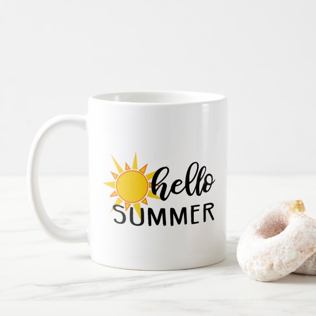 hello summer coffee mug (With Donut)