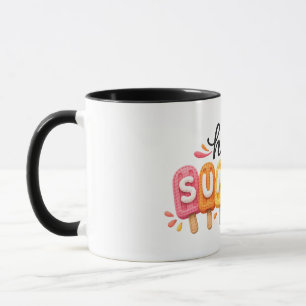 Hello Summer Colourful Popsicle Summer Celebration Mug