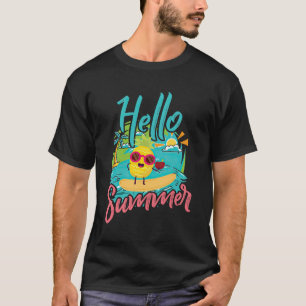 Hello Summer Cute Chick Beach Vibes T-Shirt