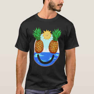 Hello Summer Cute Pineapple Smile Beach Vacay Summ T-Shirt