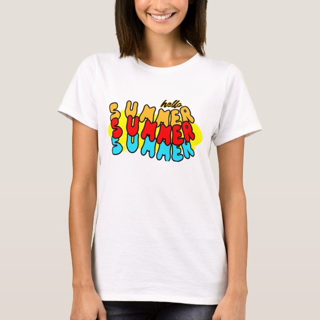 Hello Summer Design T-Shirt (Front)