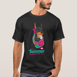 Hello Summer Dobie Holiday Doberman Pinscher Beach T-Shirt