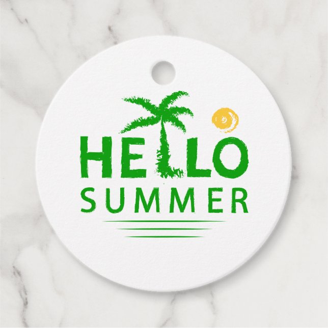 Hello Summer Favour Tags (Front)