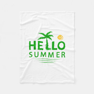 Hello Summer Fleece Blanket