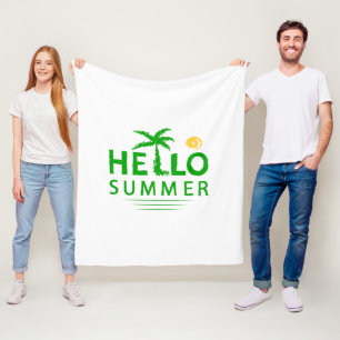 Hello Summer Fleece Blanket