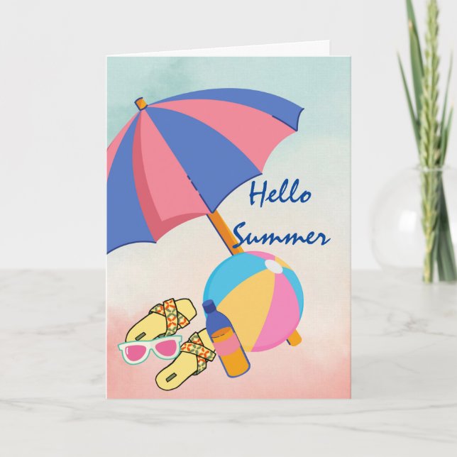Hello Summer Full On Fun Times Card (Front)