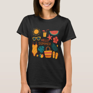 hello summer funny gift for summer tshirt
