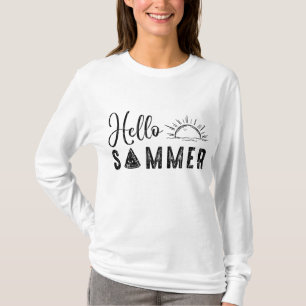 Hello Summer Funny Watermelon Fruit Eater Graphic T-Shirt