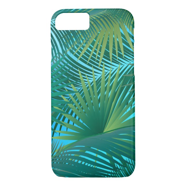 Hello Summer! Happy Day Travel Tropical palm tree Case-Mate iPhone Case (Back)