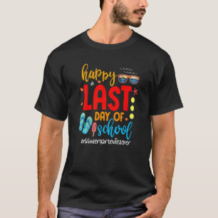 Hello Summer Happy Last Day Of School Kindergarten T-Shirt