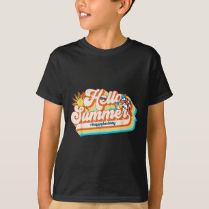 Hello Summer Happy Last Day Of School Retro 70s Te T-Shirt