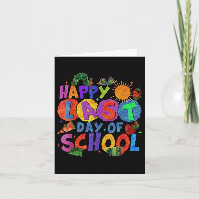 Hello Summer Happy Last Day Of School Teacher Stud Card (Front)