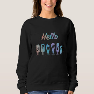 Hello Summer Heat Colourful Ice Cream Popsicle Gir Sweatshirt