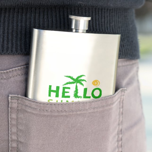 Hello Summer Hip Flask (In Situ)