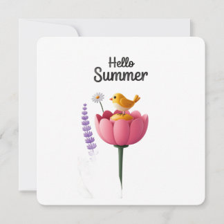 Hello summer holiday invitation
