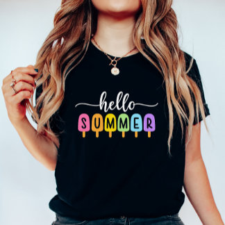 Hello Summer Ice Pop; Bright & Fun Seasonal Women T-Shirt
