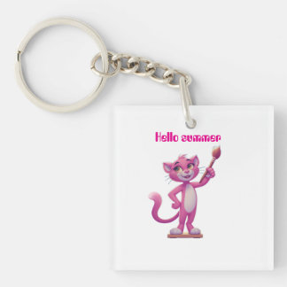 Hello summer keychain