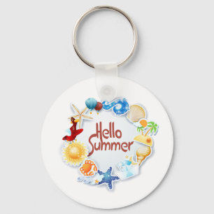 Hello Summer Keychain