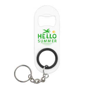 Hello Summer Keychain Bottle Opener