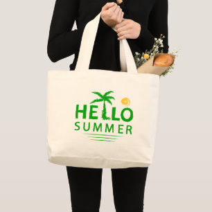 Hello Summer Large Tote Bag