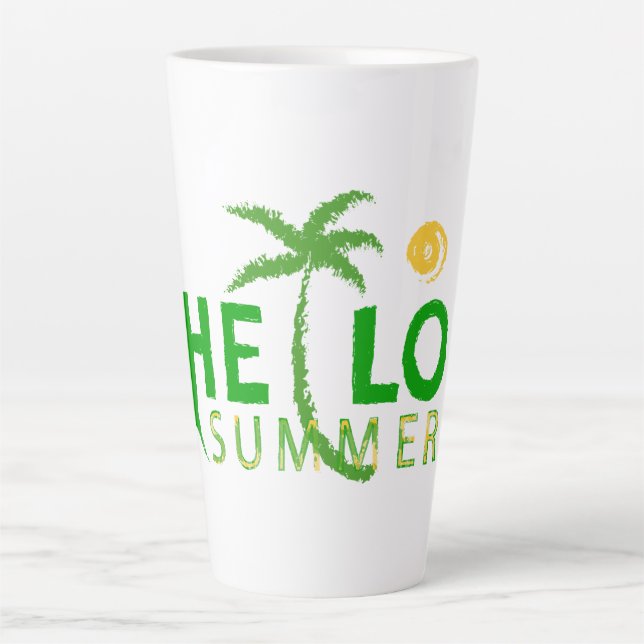 Hello Summer Latte Mug (Front)