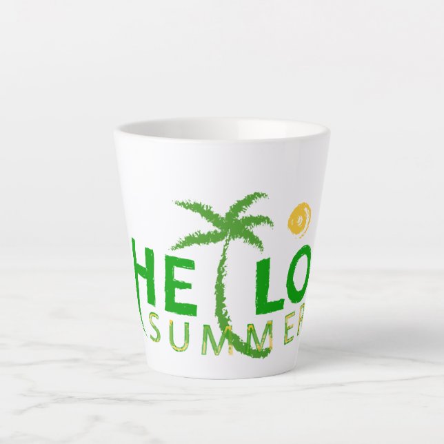 Hello Summer Latte Mug (Front)