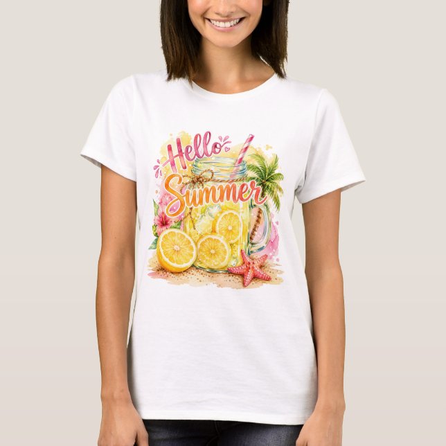 Hello Summer Lemonade  T-Shirt (Front)