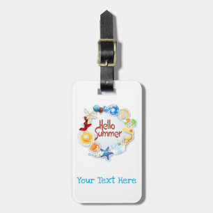 Hello Summer Luggage Tag