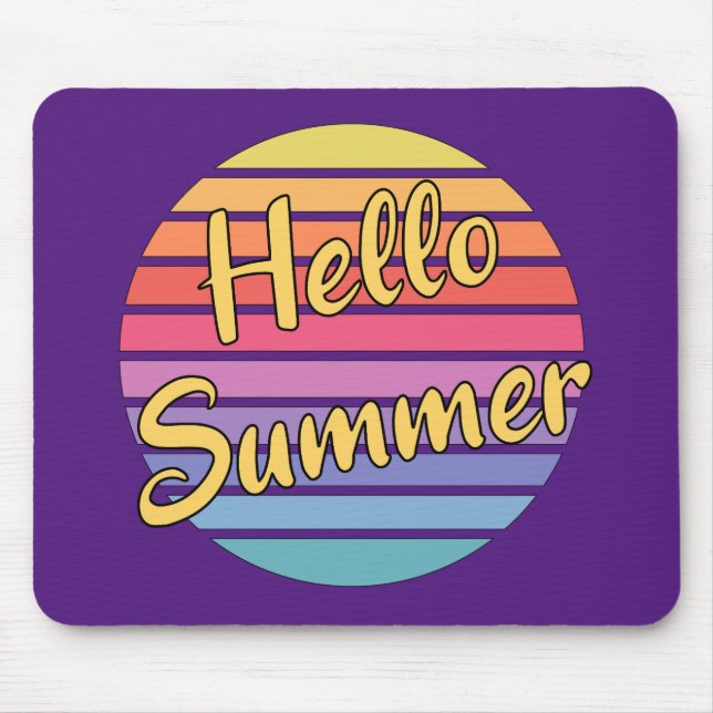 Hello Summer Mouse Pad (Front)