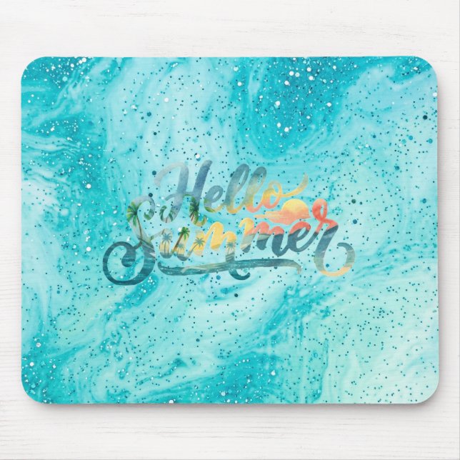 Hello Summer Mouse Pad (Front)