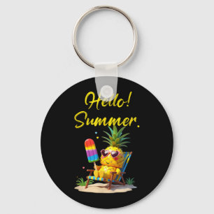 Hello Summer ne Eating psicle Keychain