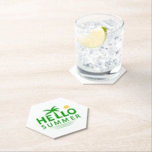 Hello Summer Paper Coaster