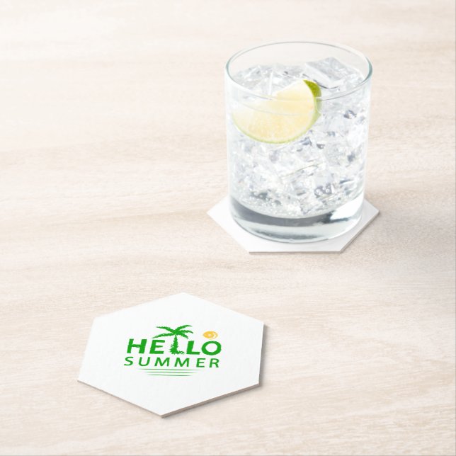 Hello Summer Paper Coaster (Insitu)