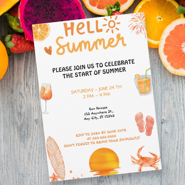 hello summer party invitation (Creator Uploaded)