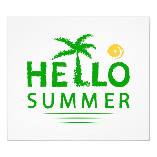 Hello Summer Photo Print (Front)