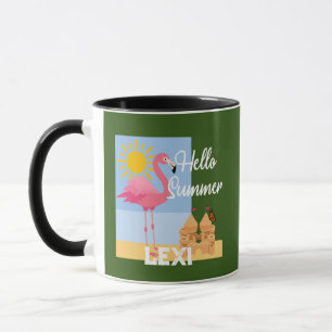 Hello Summer Pink Flamant rose Design - Combo Mug