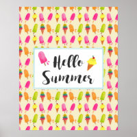 Hello Summer Popsicles and Ice Cream