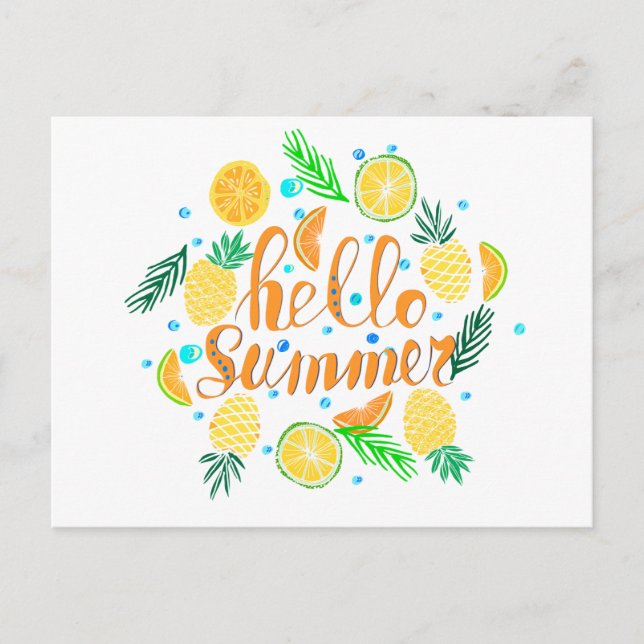 Hello summer postcard (Front)