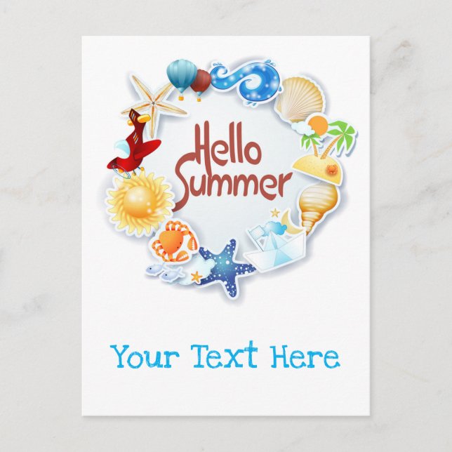 Hello Summer Postcard (Front)