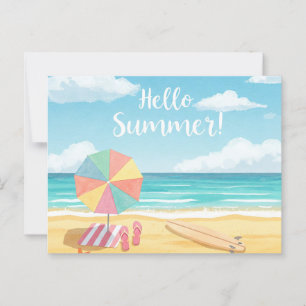 hello Summer  Postcard