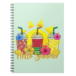 Hello Summer   Refreshing Tropical Fruit Smoothie Notebook