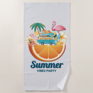 Hello Summer Sea Beach Party  Towel