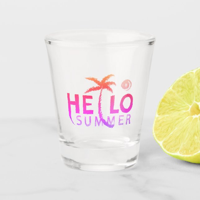 Hello Summer Shot Glass (Front)
