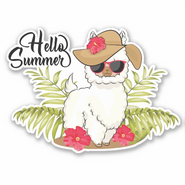 Hello Summer Sticker (Front)