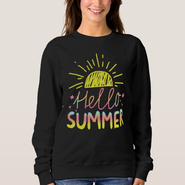 Hello Summer Sun Sunshine Fruits Sweatshirt (Front)